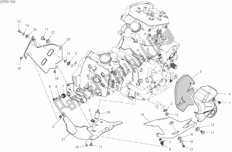 All parts for the 34b - Fairing of the Ducati Multistrada 1260 Touring 2020
